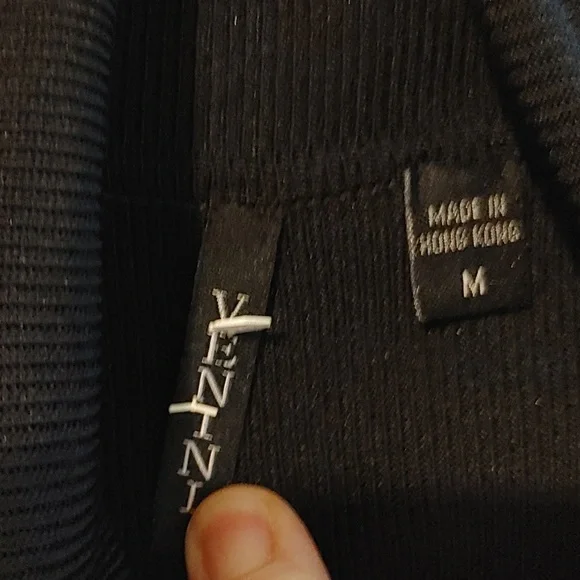 Retro Black and Tan Cowl Neck Sweater Women's Medium (runs Small) Bodycon Y2K - Picture 4 of 6